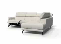 Hoeksalon Oltens 281x228cm - stof - beige met relax