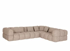 Hoeksalon Parkaway 350x270cm - stof - roze