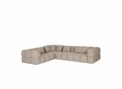 Hoeksalon Parkaway 350x270cm - stof - roze