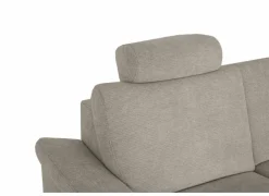 Hoeksalon Poppy 317x249cm - stof - beige met relax & bedfunctie