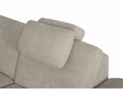 Hoeksalon Poppy 317x249cm - stof - beige met relax & bedfunctie