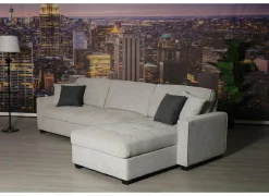 Hoeksalon Ramon 319x176cm - stof - lichtgrijs