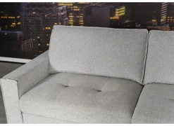 Hoeksalon Ramon 319x176cm - stof - lichtgrijs