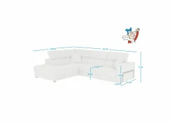 Hoeksalon Rezzo 291x226cm - stof - beige met relax