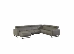 Hoeksalon Rigole 348x256cm - stof - donkergrijs