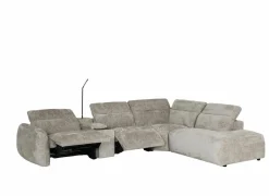Hoeksalon Roll 362x265cm - stof - turtledove met relax & opbergruimte