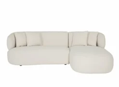 Hoeksalon Rumi 260x163cm - stof - wit