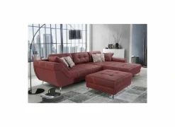 Hoeksalon San Francisco 355x218cm - stof - rood