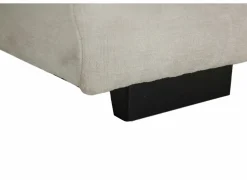 Hoeksalon Satellite-S 323x222cm - stof - naturel met poef en zitdiepteverstelling