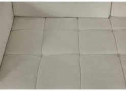 Hoeksalon Satellite-S 323x222cm - stof - naturel met poef en zitdiepteverstelling