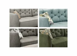 Hoeksalon Saulo 251x187cm - stof - lichtblauw