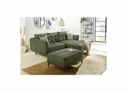 Hoeksalon Saulo 251x187cm - stof - groen