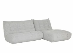 Hoeksalon Schiva 262x173cm - stof - lichtgrijs