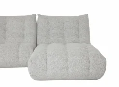 Hoeksalon Schiva 262x173cm - stof - lichtgrijs