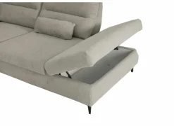 Hoeksalon Sioux 297x260cm - stof - ecru met zitdiepteverstelling