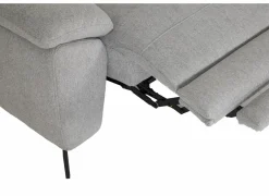 Hoeksalon Sub 302x243cm - stof - zilvergrijs met relax