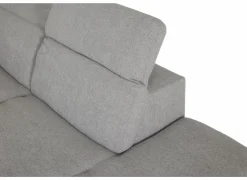 Hoeksalon Sub 302x243cm - stof - zilvergrijs met relax