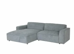 Hoeksalon Sumare 280x182cm - stof - blauw