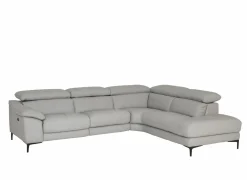 Hoeksalon Sun 298x238cm - leder - grijs