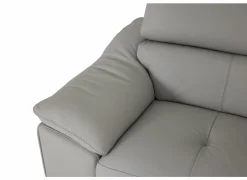 Hoeksalon Sun 298x238cm - leder - grijs