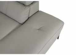 Hoeksalon Sun 298x238cm - leder - grijs