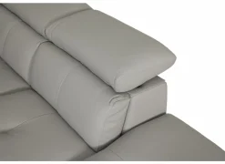 Hoeksalon Sun 298x238cm - leder - grijs