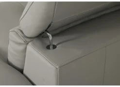 Hoeksalon Sun 298x238cm - leder - grijs