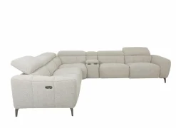 Hoeksalon Talk 295x327cm - stof - grijs met relax