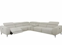 Hoeksalon Talk 295x327cm - stof - grijs met relax