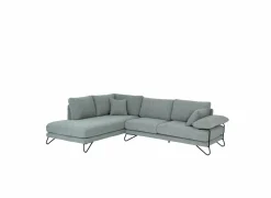 Hoeksalon Tatum 288x219cm - stof - lichtblauw