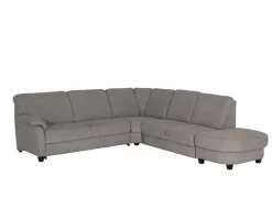 Hoeksalon Toulouse 269x287cm - stof - zilvergrijs