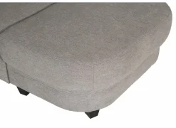 Hoeksalon Toulouse 269x287cm - stof - zilvergrijs