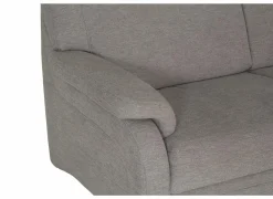 Hoeksalon Toulouse 269x287cm - stof - zilvergrijs met bedfunctie & poef & opbergruimte