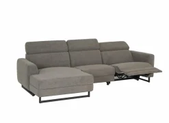 Hoeksalon Vaucluse 314x160cm - stof - taupe met relax