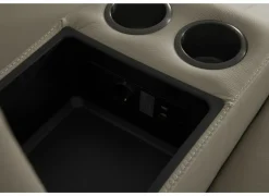 Hoeksalon Walk 413x303cm - leder - grijs met relax & opbergruimte