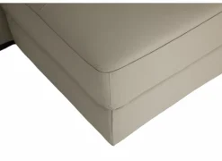 Hoeksalon Walk 413x303cm - leder - grijs met relax & opbergruimte