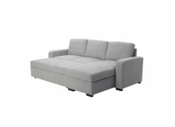 Hoeksalon Zenith 243x156cm - stof - grijs - 2 persoons met slaapfunctie