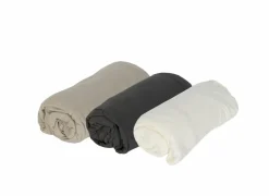 Hoeslaken Lauren 160x200cm - jersey katoen - gebroken wit