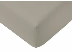 Hoeslaken Lauren 90x200cm - jersey katoen - mastiek