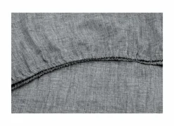 Hoeslaken 140x200cm katoen donkergrijs