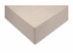 Hoeslaken 160x200cm katoen zandbeige