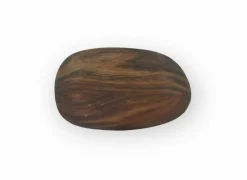 Houten dienblad organisch klein Ø23x15x1,5cm - sheesham - natuurlijk