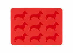 Ijsblokjesvorm Teckel silicone - rood
