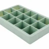 Ijsblokjesvorm 18,3x11,3cm - silicone - groen