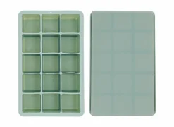 Ijsblokjesvorm 18,3x11,3cm - silicone - groen
