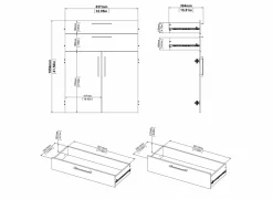 Inbouwset Prima 83x36x105cm - decor - wit