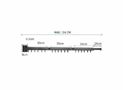 Inklapbaar wanddroogrek 124cm