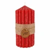 Kaars Ribble Ø7x14cm - paraffine - rood