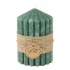 Kaars Ribble Ø7x10cm - paraffine - groen