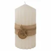 Kaars Ribble Ø7x14cm - paraffine - crème
